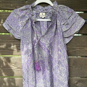 Varina Top - Lavender Paisley